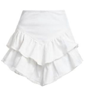White ruffle skirt